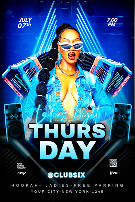 Black Maximalist Thursday Party Poster Template | PosterMyWall