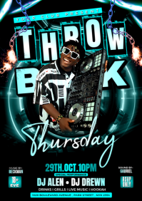 Black Maximalist Thursday Throw Back A4 template