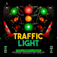 Black Maximalist Traffic Light Party Instagram Post template