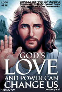 Black Maximalist Transformed By God’s Love And Power – Christian Faith Design Pinterest Graphic template