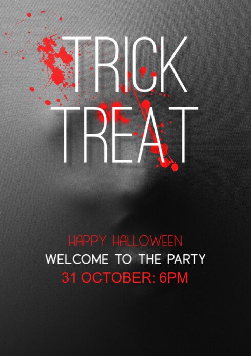 Black Maximalist Trick And Treat Album Covers Posters A4 template
