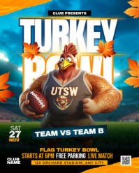 Black Maximalist Turkey Bowl Instagram Portrait template