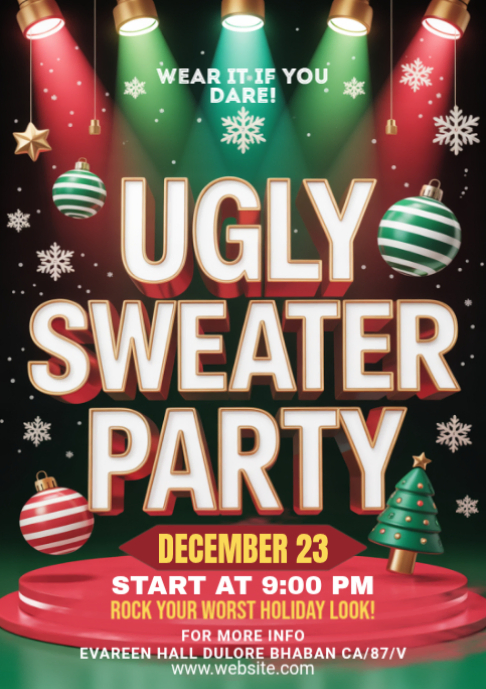 Black Maximalist Ugly Sweater A2 template