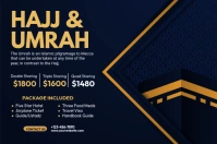 Black Maximalist  Umrah Hajj Package  Label Etiket template