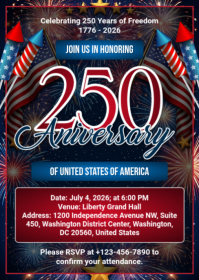 Black Maximalist United States Independence Anniversary Celebration A6 template