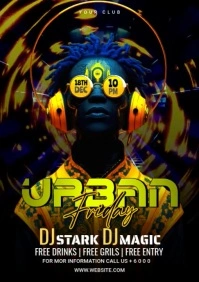 Black Maximalist Urban Friday A1 template