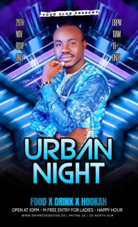 Black Maximalist Urban Night Party Flyer Us Legal template