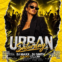 Hitam Nightclub DJ Event Wpis na Instagrama Template