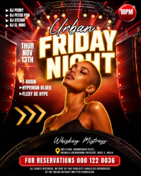 Schwarz Urban Nightlife Event Instagram Portrait Template