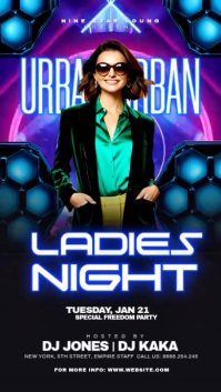 Black Maximalist Urban Party Flyer Instagram Story Indaba yaku-Instagram template