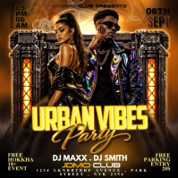 Hitam Urban Party Instagram-opslag Template