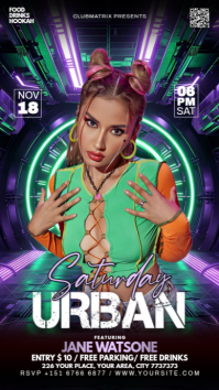 Black Maximalist Urban Saturday Instagram Story template