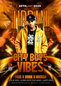 Black Maximalist Urban Vibes A6 template