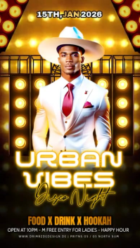 Black Maximalist Urban Vibes Party Instagram Story template