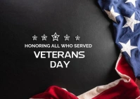 Black Maximalist Usa Veterans Day  Postcard Ikhadi leposi template