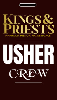 Black Maximalist Usher Badge Card template