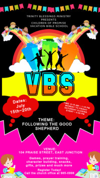 Black Maximalist Vacation Bible School  Whatsapp Status template