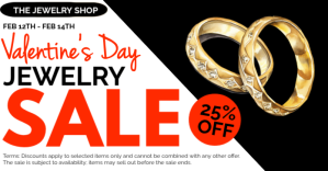 Black Maximalist Valentine's Day Jewelry Sale Facebook Shared Image template