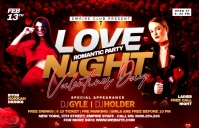 Black Maximalist Valentine's Love Night Party  Tabloid template