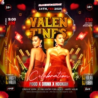 Black Maximalist Valentine Day Instagram Post template