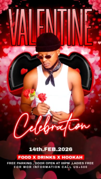 Black Maximalist Valentine Day Instagram Story template