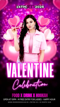 Black Maximalist Valentine Day Party Instagram Story template