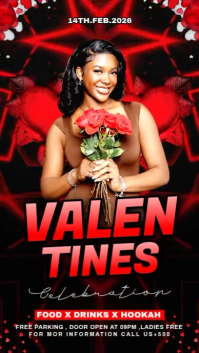 Black Maximalist Valentine Day Poster Instagram Story Instagram-verhaal template