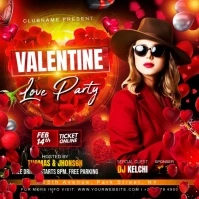 Black Maximalist Valentine Day Poster Instagram Post template