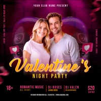 Black Maximalist Valentines Night Party Instagram Post template