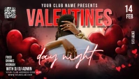 Black Maximalist Valentines Party Flyer Business Card 名片 template