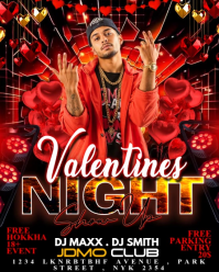 Black Maximalist Valentines Party Instagram Portrait template