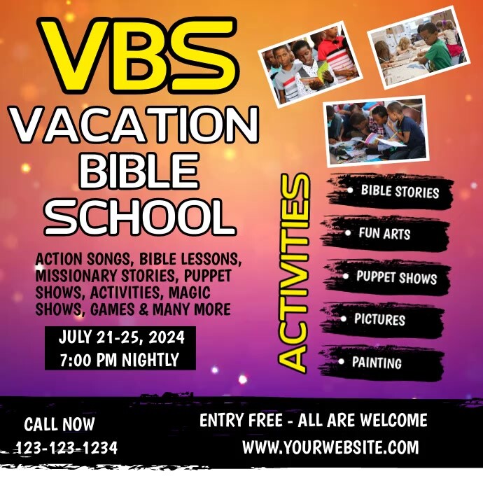 Black Maximalist Vbs Instagram Post template
