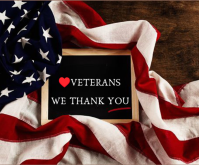 Black Maximalist Veterans Day Medium Rectangle Średni prostokąt template