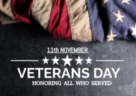 Black Maximalist Veterans Day  Postcard Ikhadi leposi template