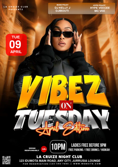 Black Maximalist Vibes On Tuesday  A4 template