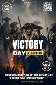 Black Maximalist Victory Day Celebration Pint Grafica Pinterest template