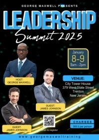 Black Maximalist Video Corporate Event Meeting Ad A5 template