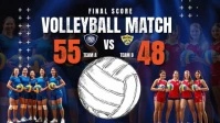Black Maximalist Volleyball Match  Youtube Thumbnail template