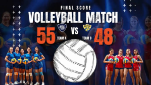Black Maximalist Volleyball Match  Youtube Thumbnail YouTube-thumbnail template