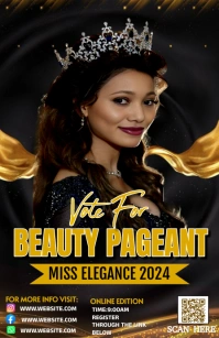 Black Maximalist Vote Mis Beauty Pageant Temp Tabloid template