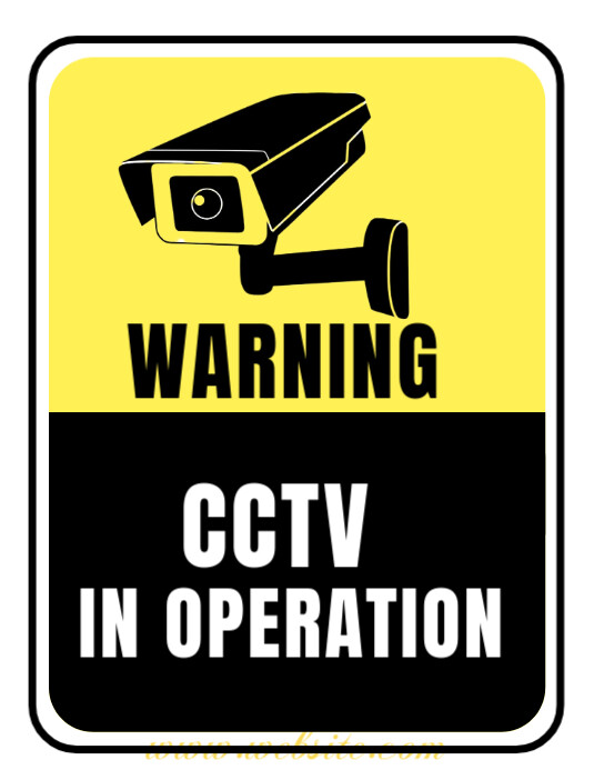Black Maximalist Warning For Cctv Operation  Flyer (us Letter) template