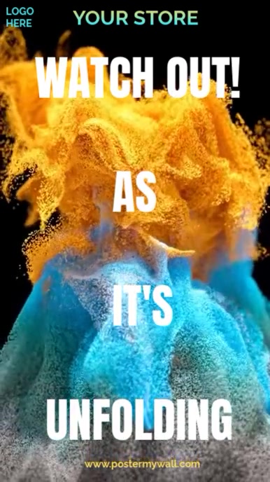 Black Maximalist Watch It Unfold -a Splash Of Brilliance  Digital Display (9:16) template