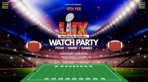 Black Maximalist Watch Party  Digital Display (16:9) template