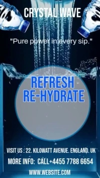 Black Maximalist Water Ads Digital Display (9:16) template