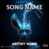 Black Maximalist Water Mind Earth Album Cover template