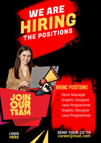 Black Maximalist We Are Hiring Flyer A1 template