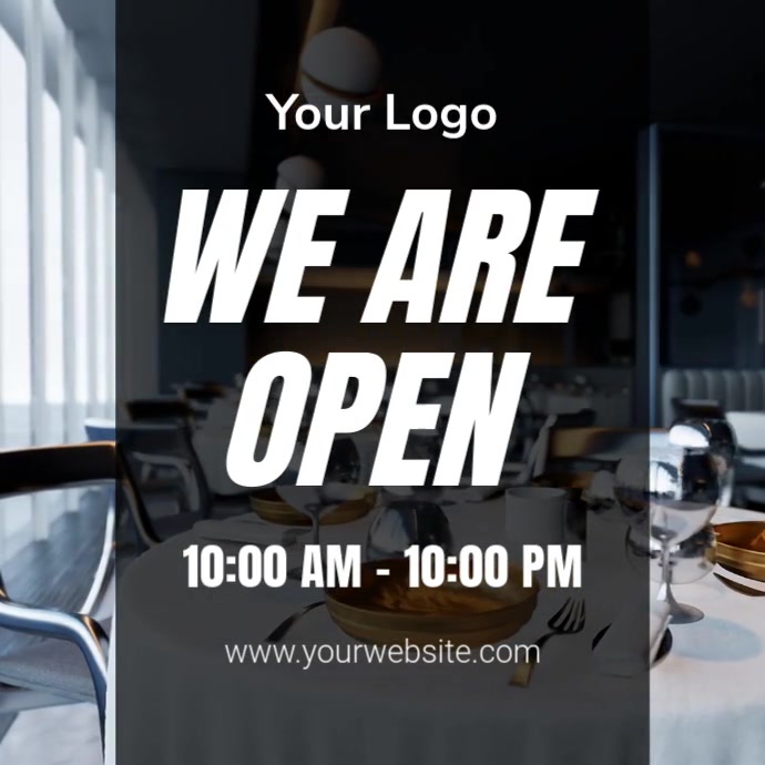 Black Maximalist We Are Open Instagram Post template