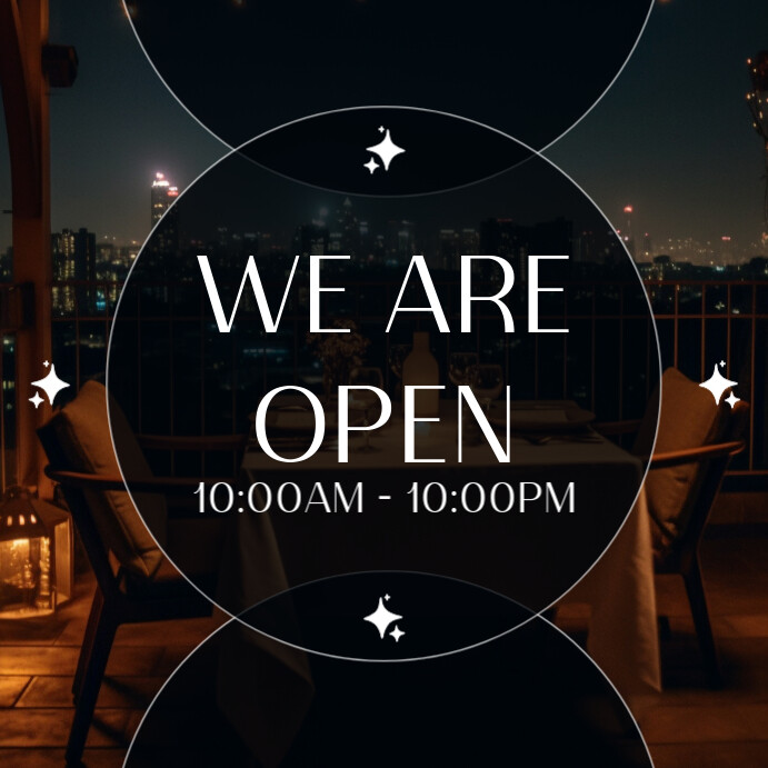 Black Maximalist We Are Open Instagram Post template