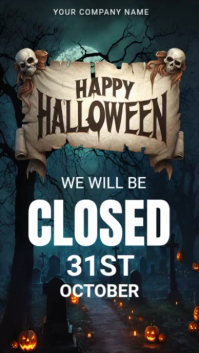 Black Maximalist We Will Be Closed Instagram Story template