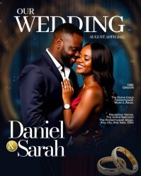Black Maximalist Wedding Invitation Flyer Instagram Portrait template